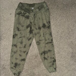 Green Tie-Dye Jogger Pants